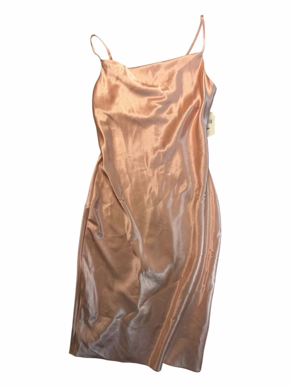 Altar'd State Pink Satin Cowl Neck Midi Slip Dress Size M